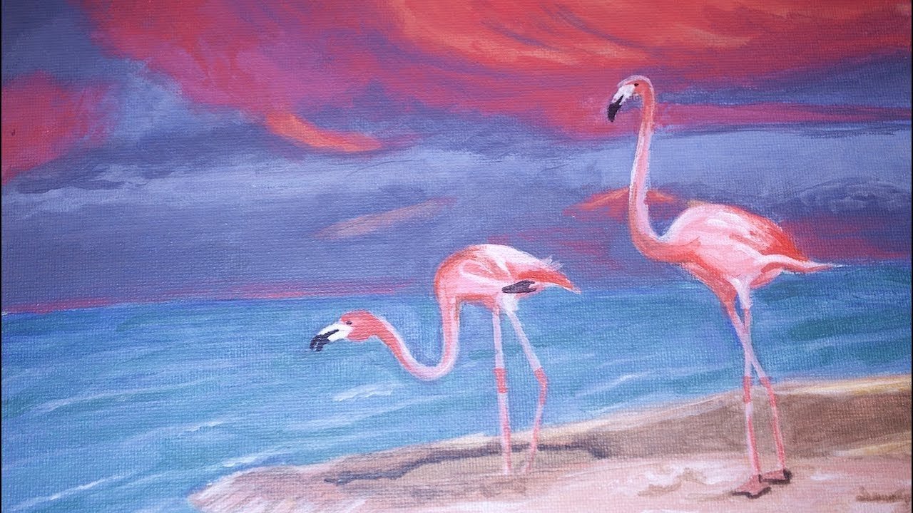 Легкий эскиз Фламинго