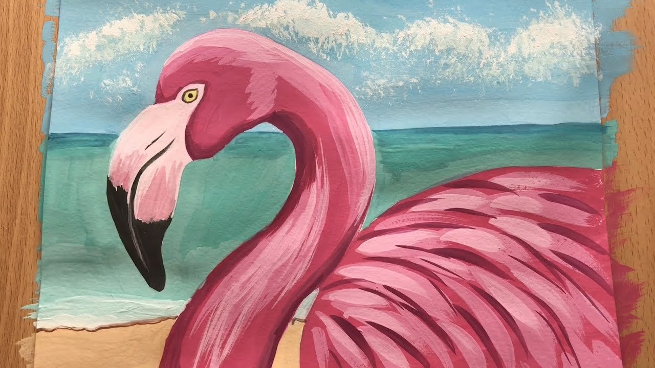 Мастихином живопись Фламинго