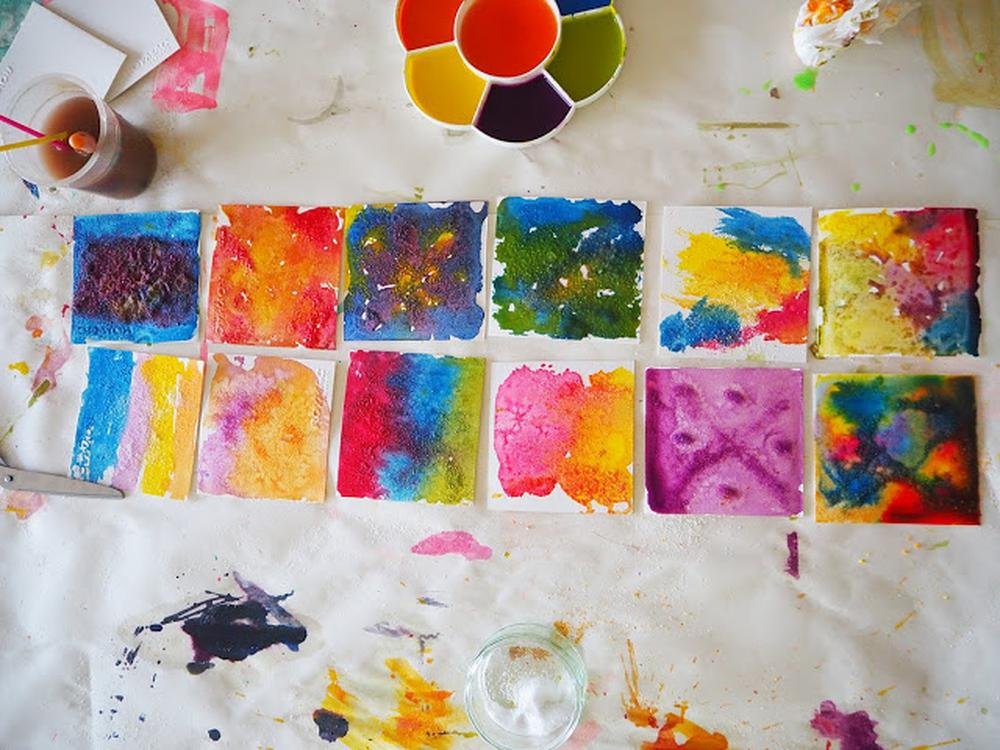 Техника рисования акварельными красками для детей