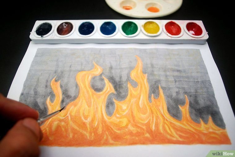 Огонь красками