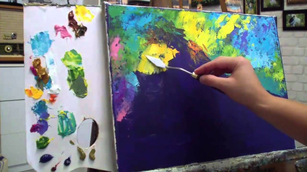 Краски для рисования мастихином