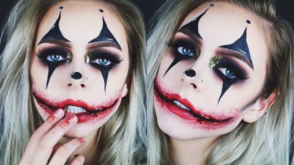 Страшный макияж на Хэллоуин для детей