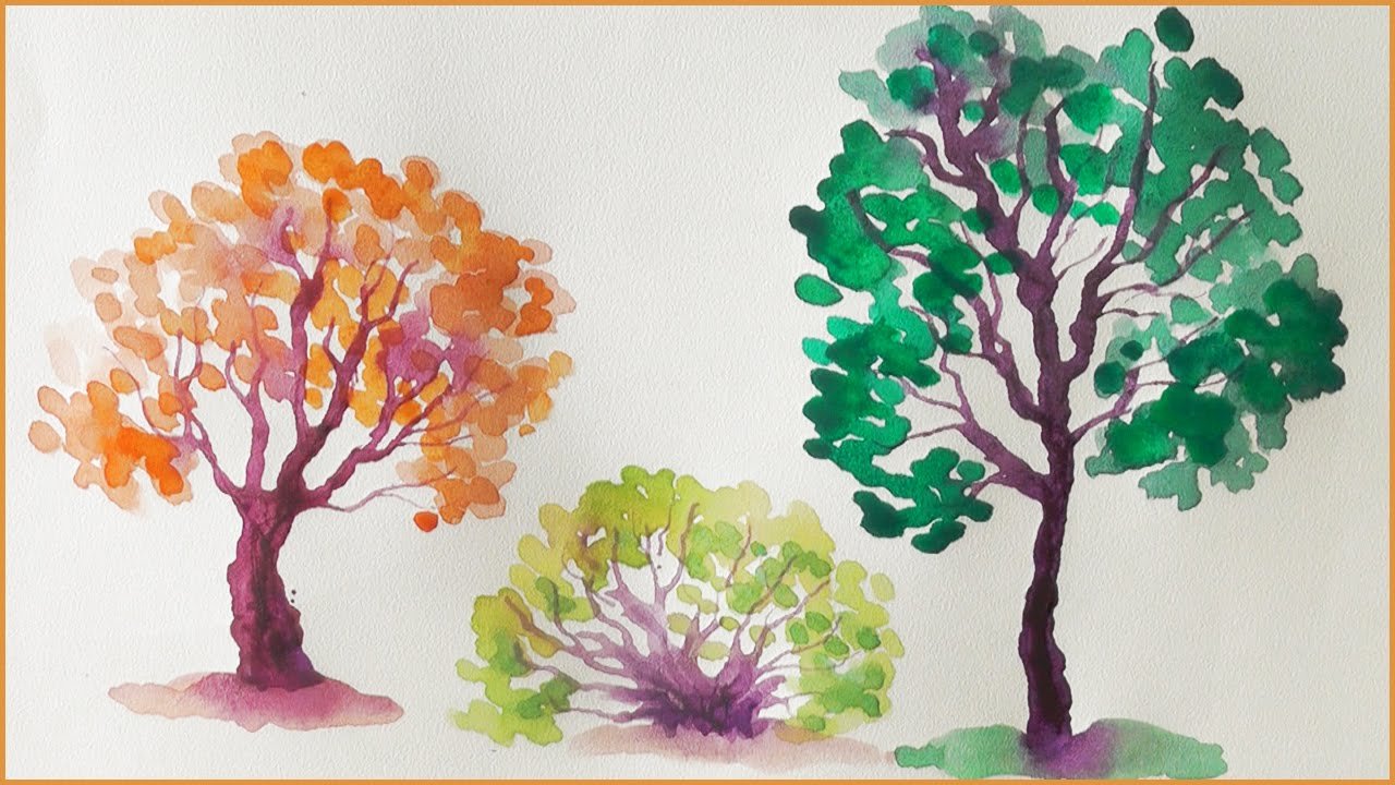Уроки рисования дерево