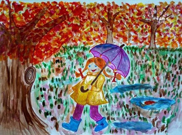 Рисунок осень в садик