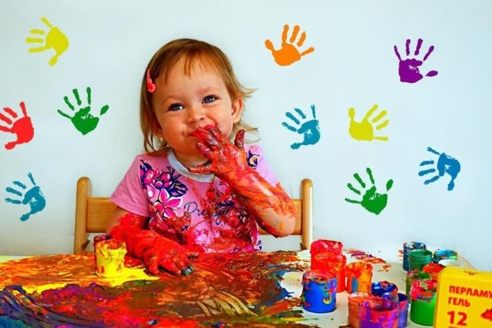 Интересные занятия для детей с красками