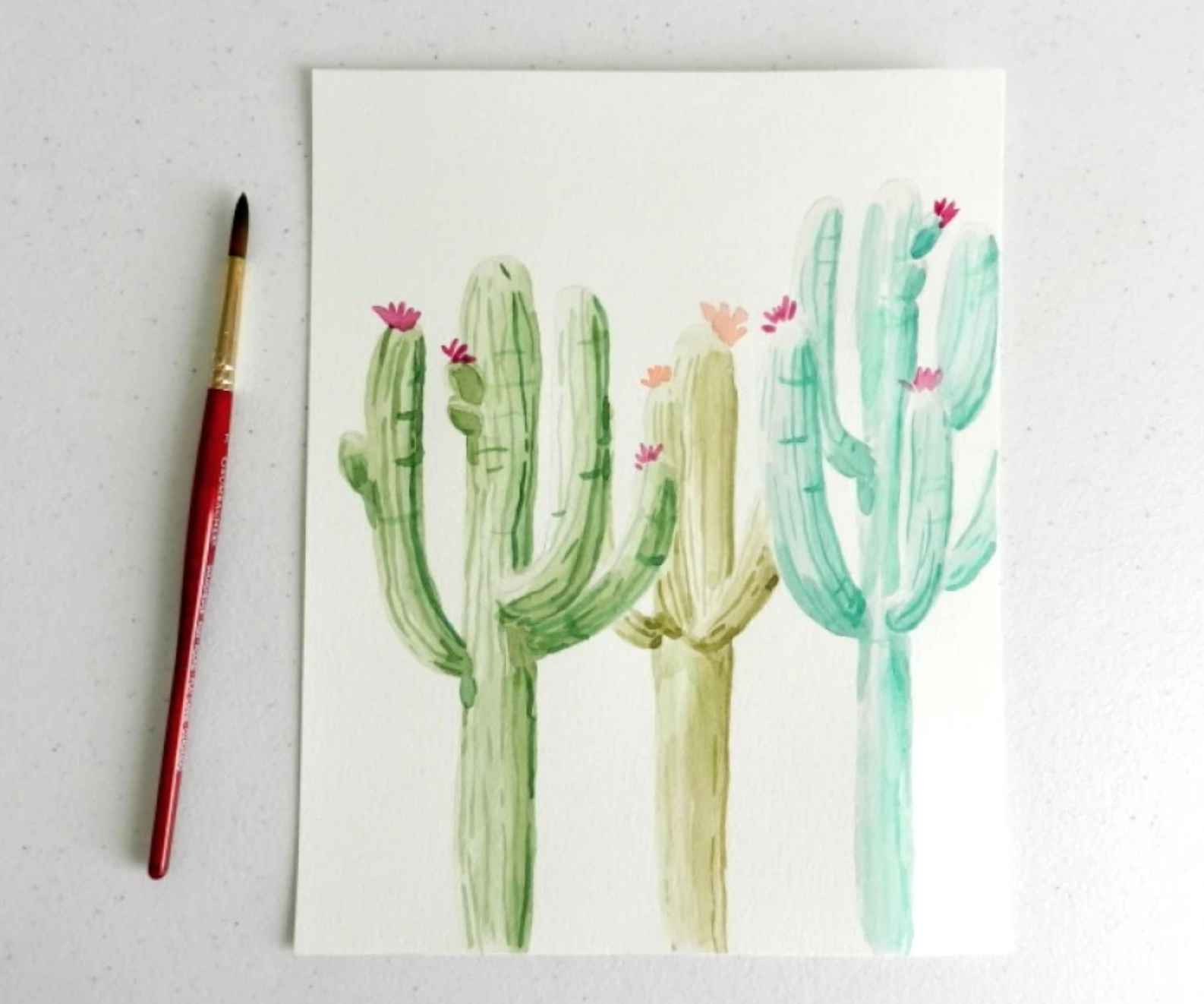 Рисование кактусов туториал