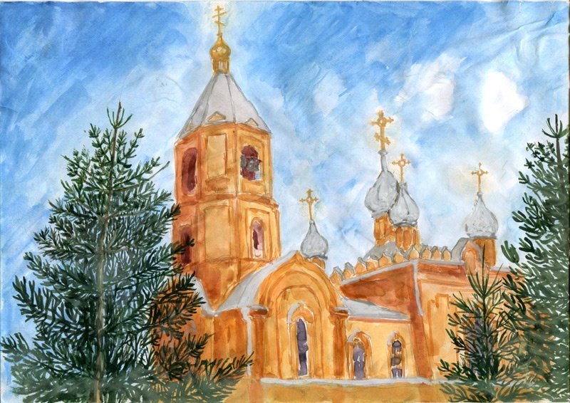 Рисовать православный храм