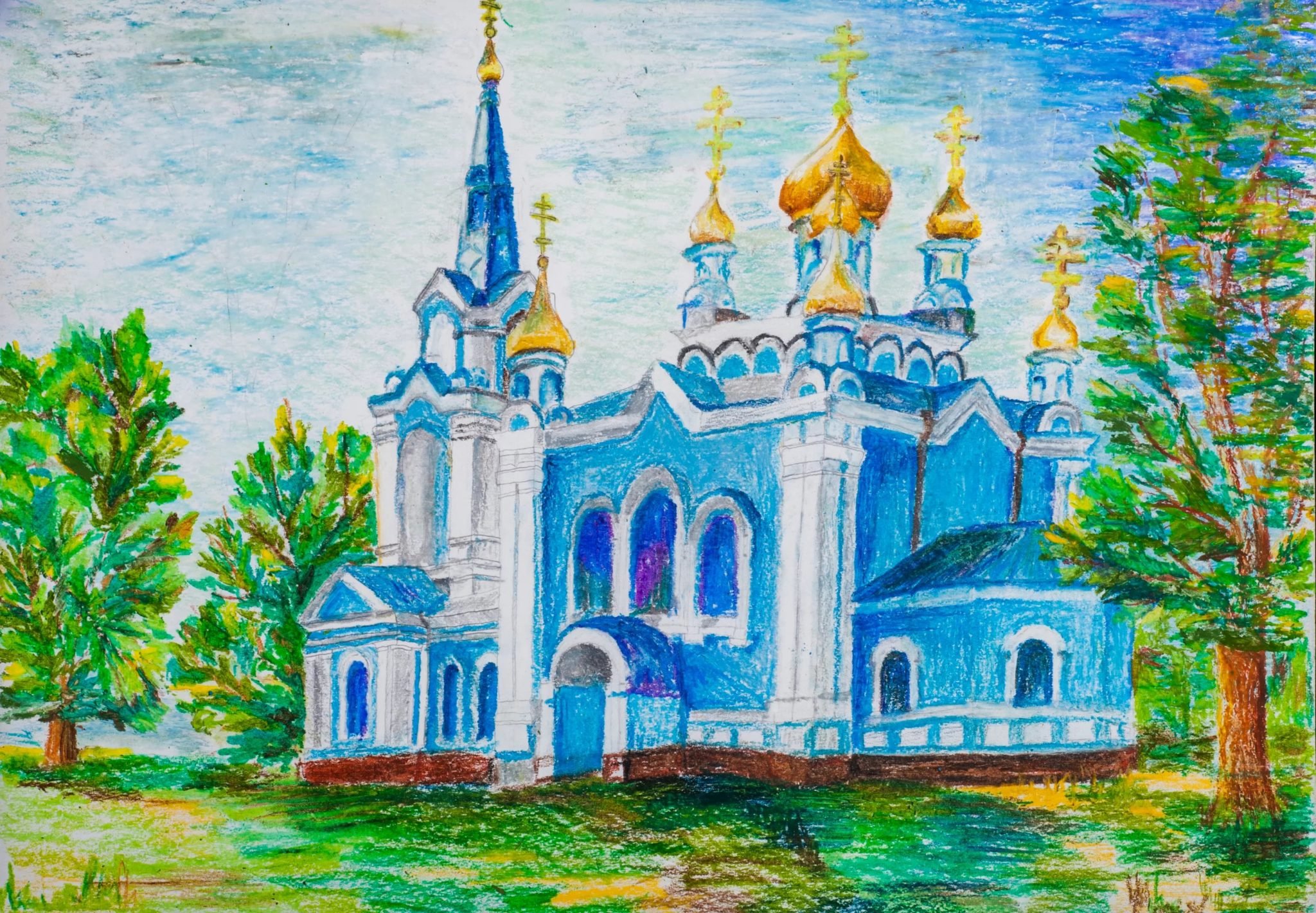 Введенский храм Курск рисунки