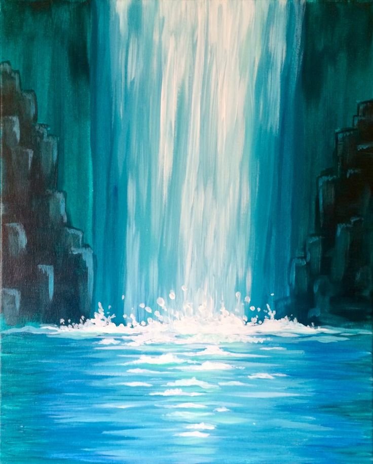 Водопад гуашью