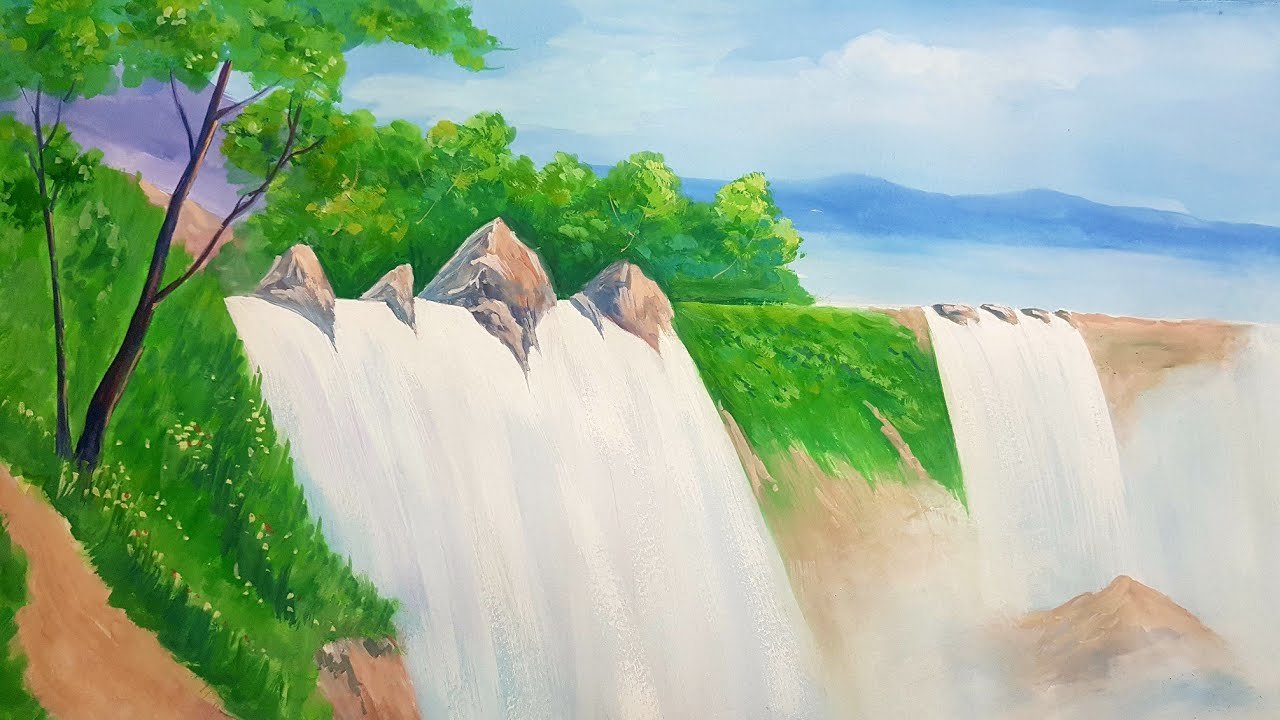 Нарисовать водопад