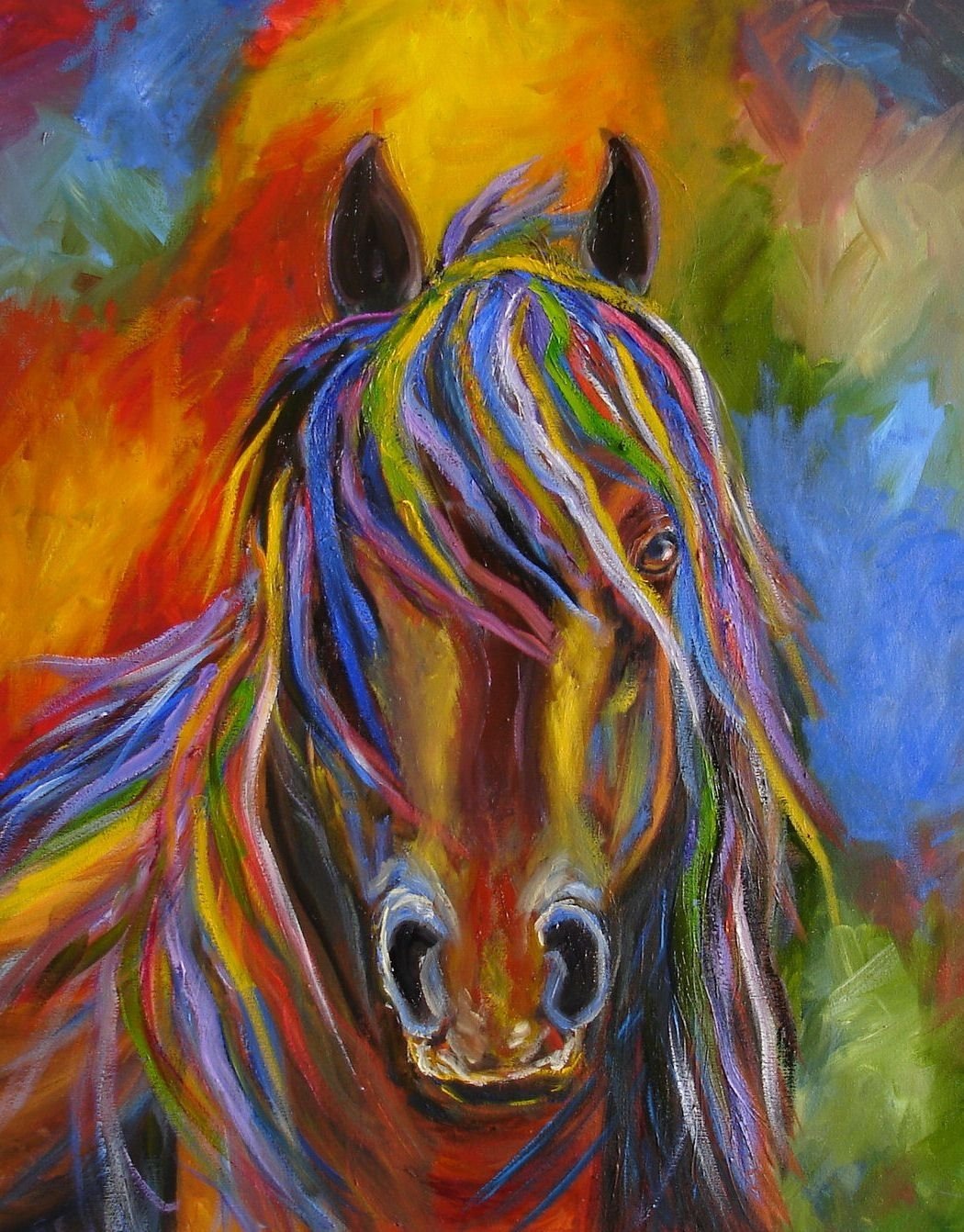 Разноцветные лошади
