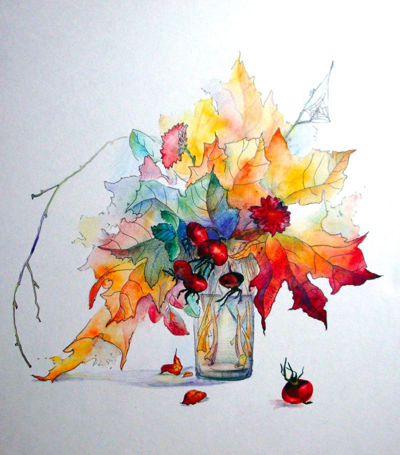Осенний букет рисунок
