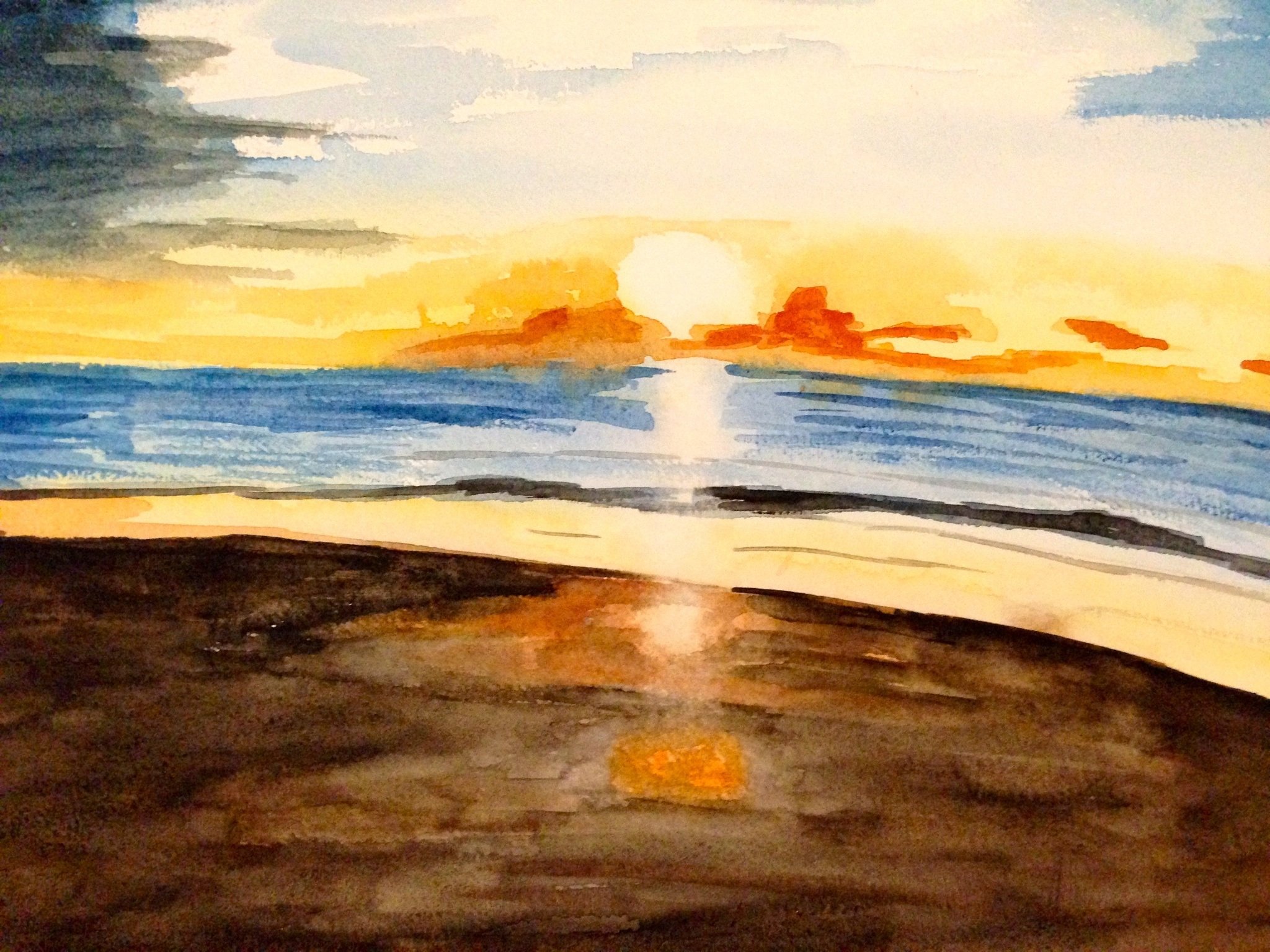 Рисование восхода солнца