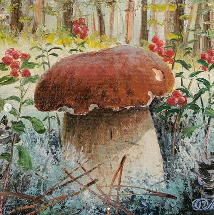 Картины Олега Пятина грибы