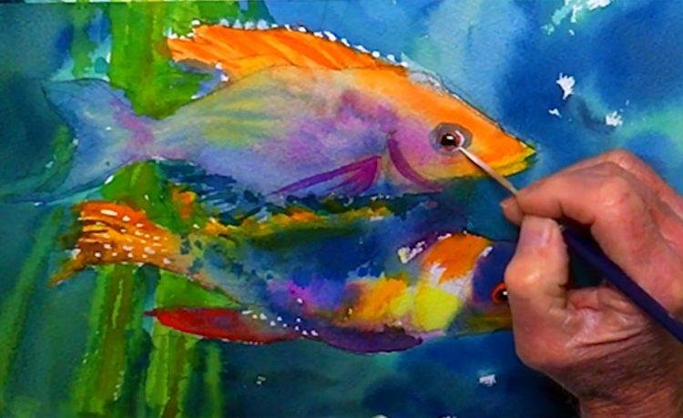 Рыба красками