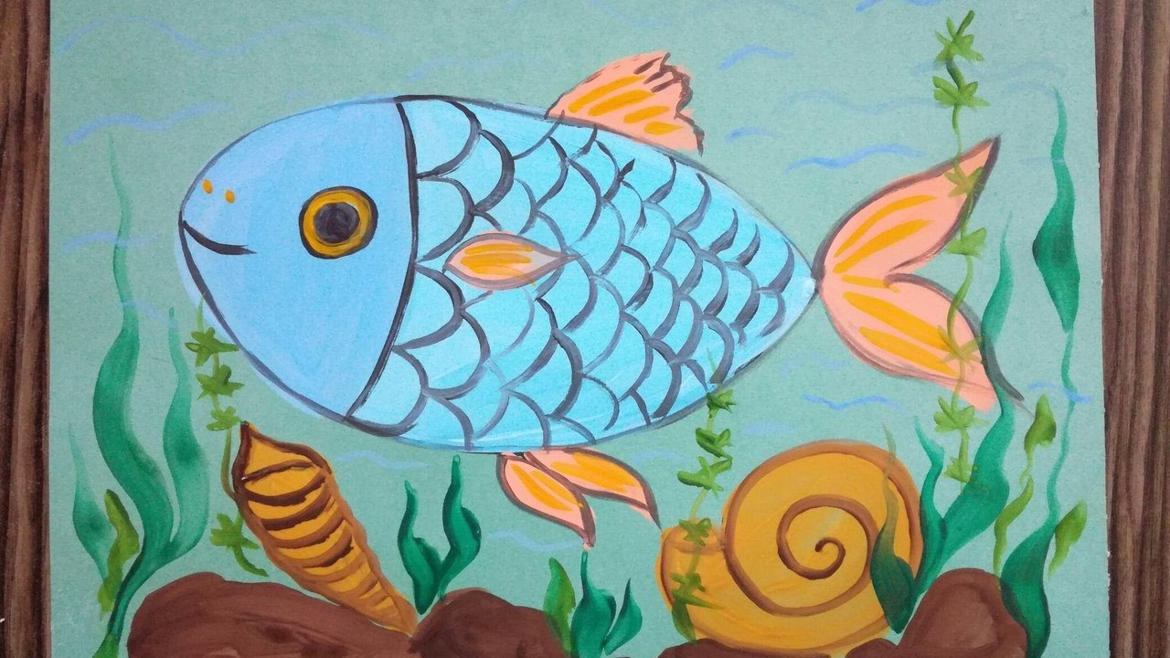 Рисование рыбок в детском саду