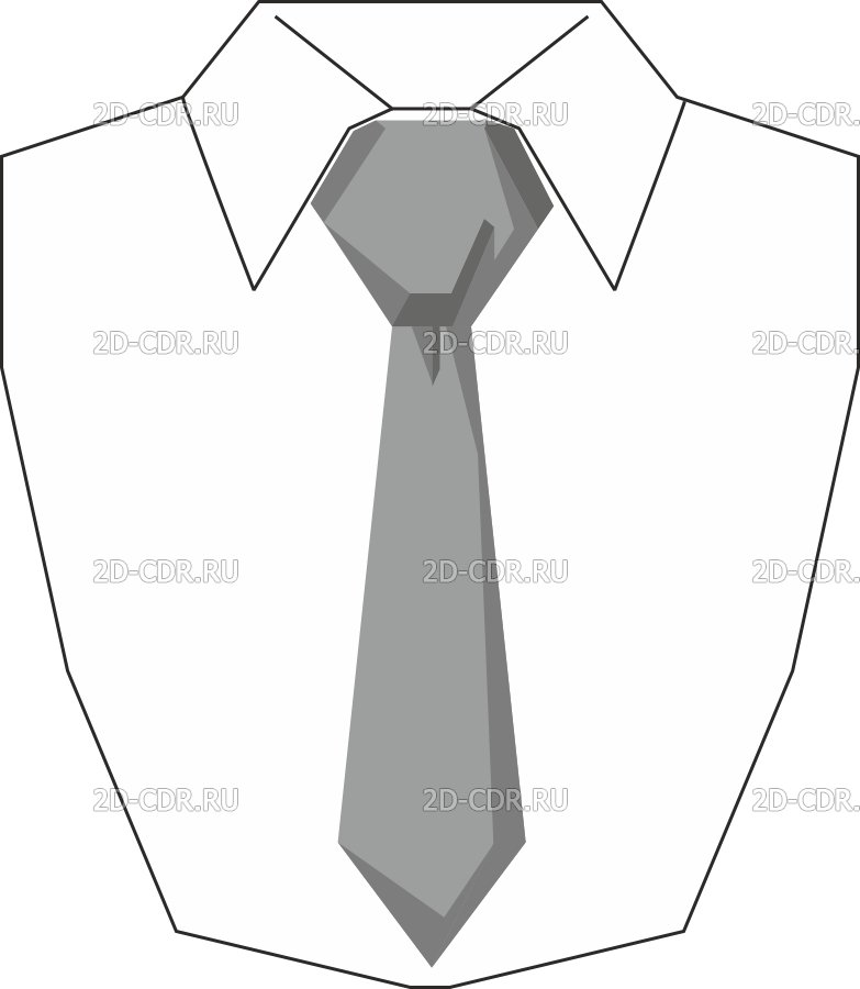 Рубашка с галстуком вектор