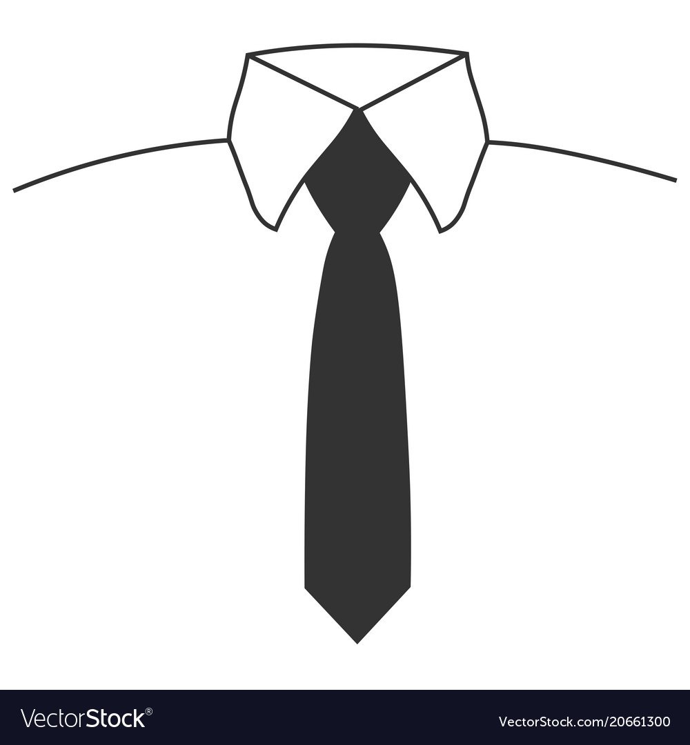 Силуэт рубашки с галстуком