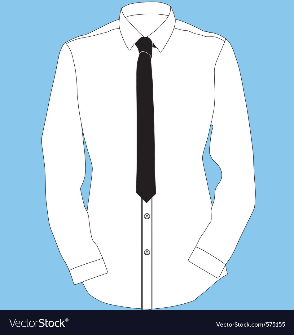 Нарисованная рубашка с галстуком