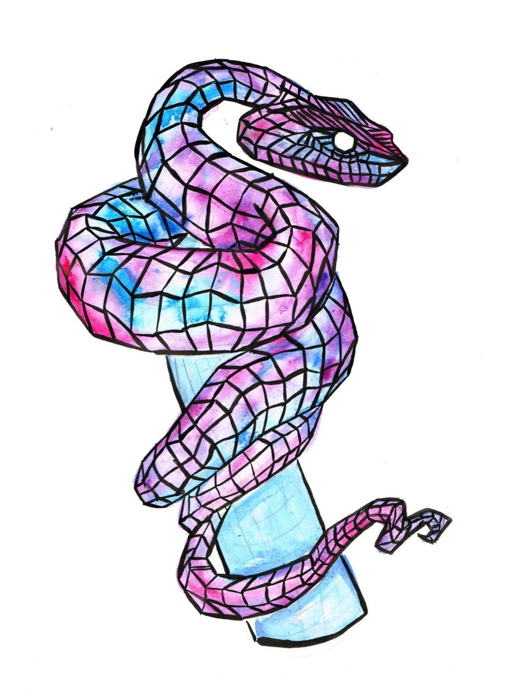 Змея эскиз геометрия