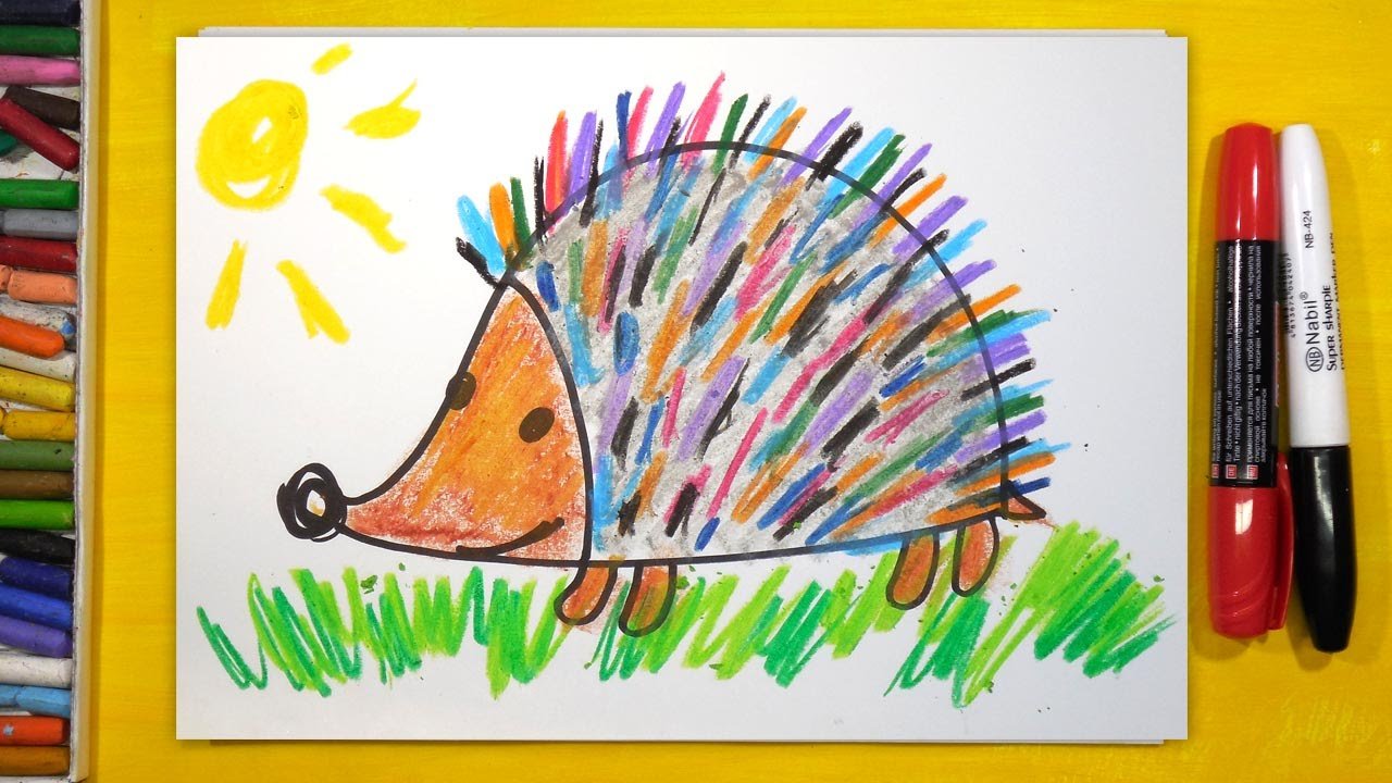 Рисование цветными карандашами для детей