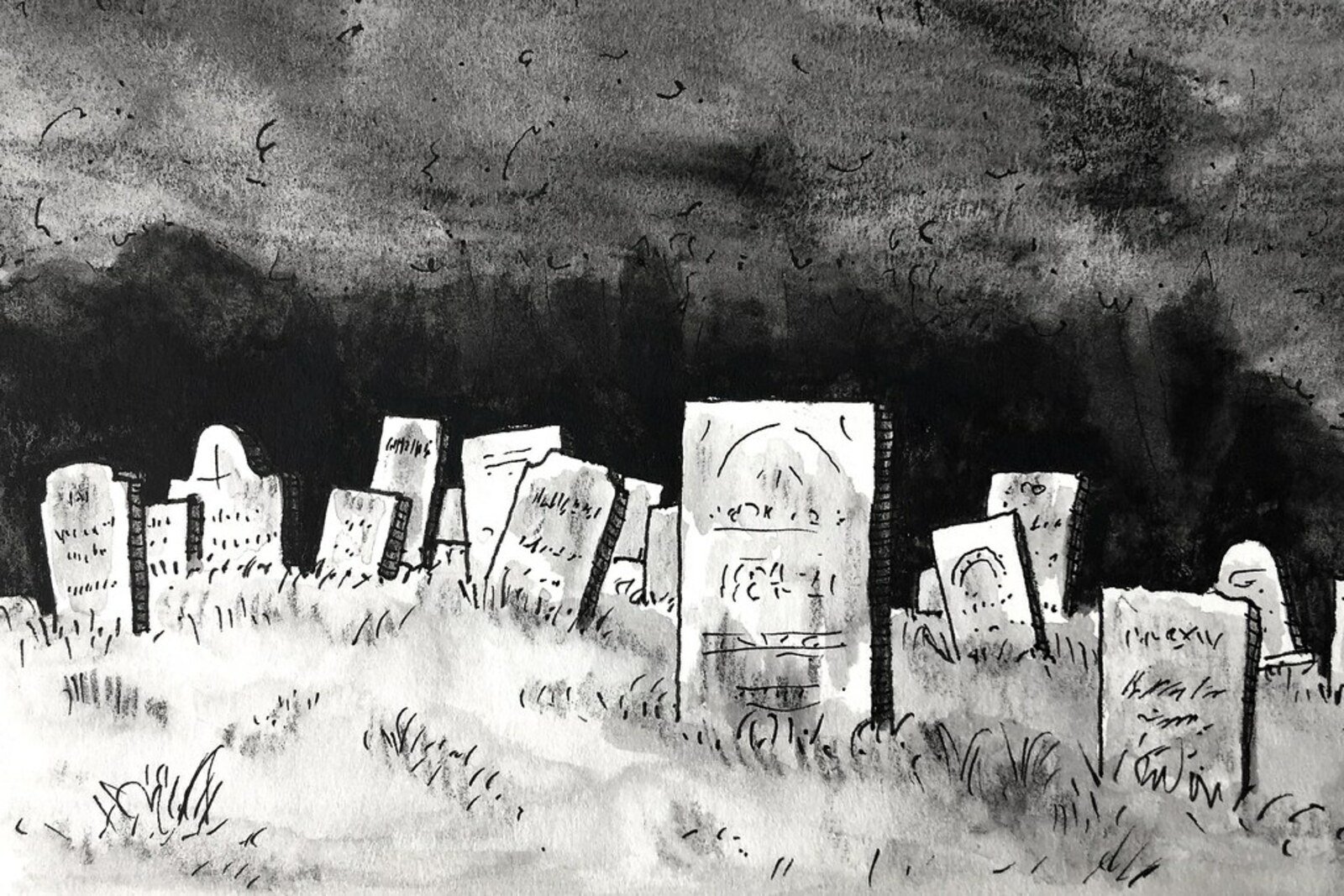 Кладбище набросок