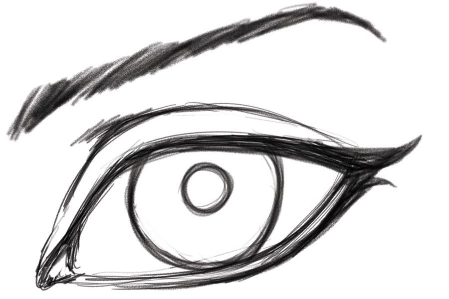 Глаз нарисованный линиями