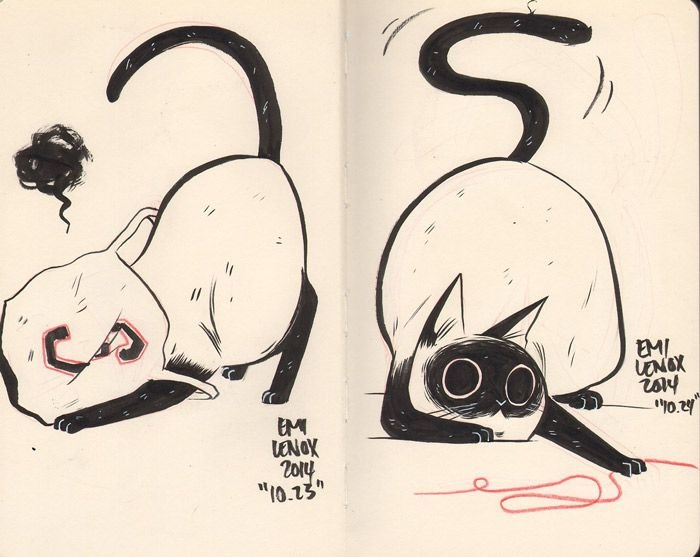 Рисунки для скетчбука котики