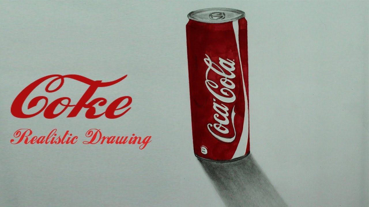 Кока кола нарисовать маркером
