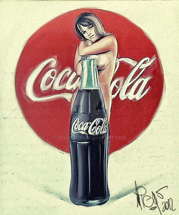 Реклама Кока колы нарисовать
