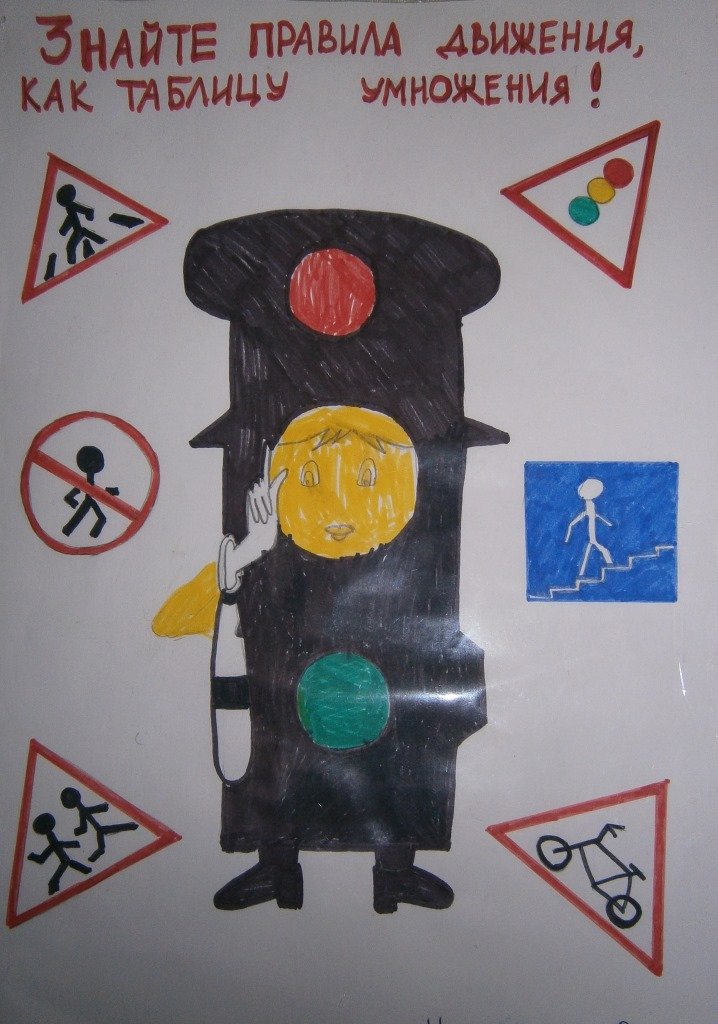Плакат по правилам дорожного движения