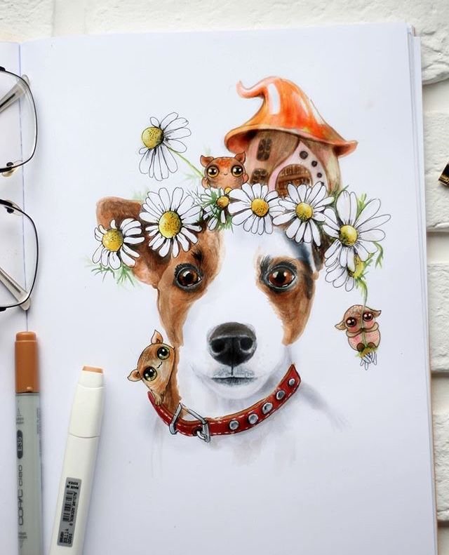Собака рисунок