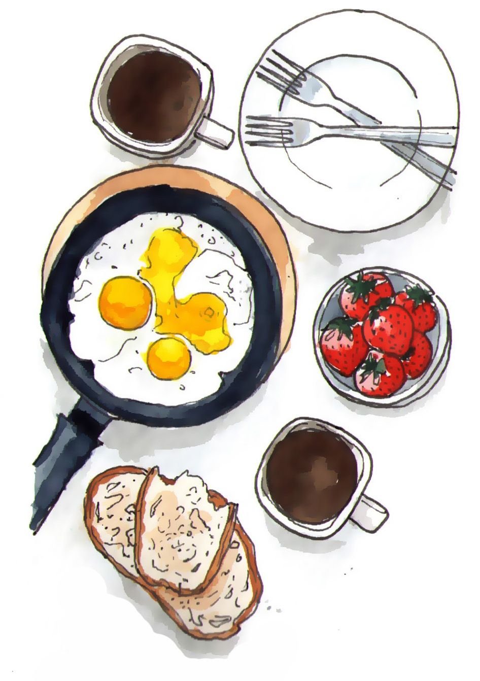 Завтрак рисунок