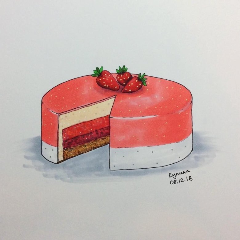 Скетчинг тортик