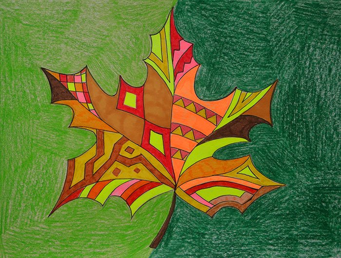 Стилизованный кленовый лист