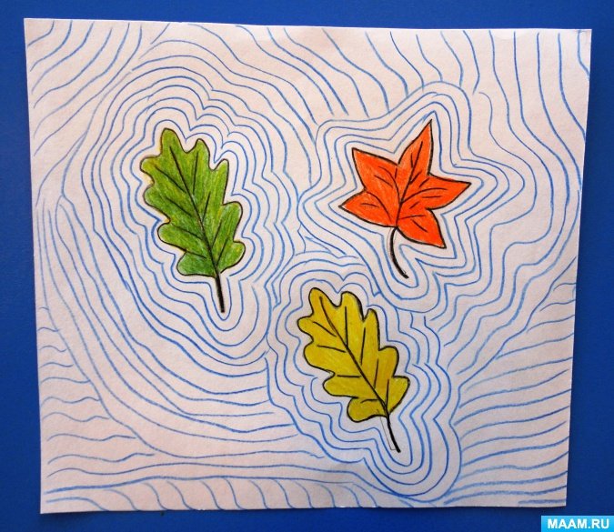 Декоративное рисование листьев