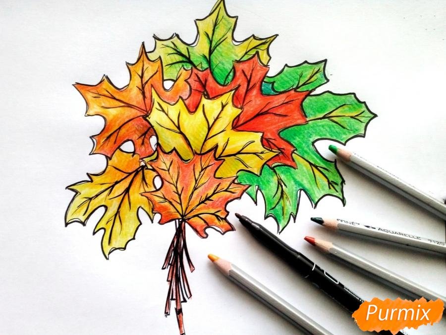 Рисование с осенними листьями с детьми