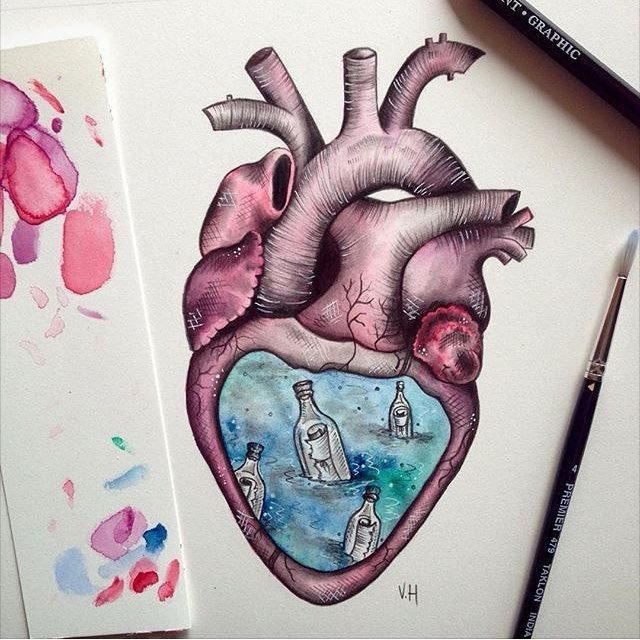 Сердце для скетчбука