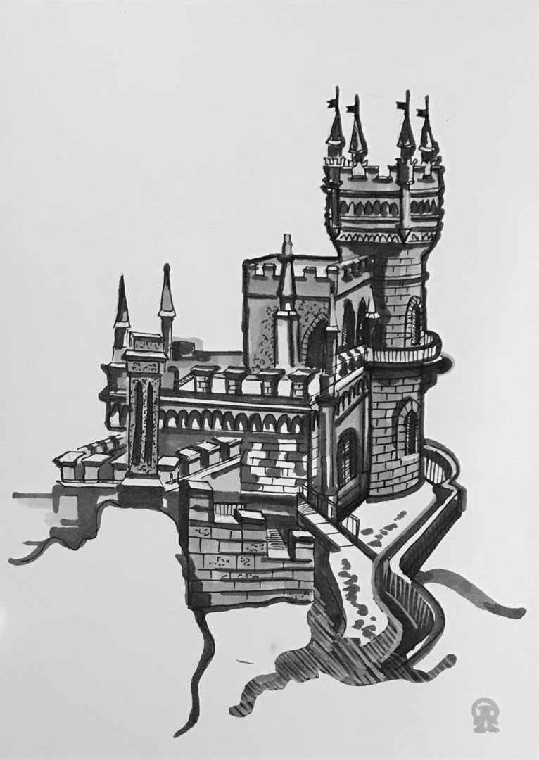Замок гелевой ручкой