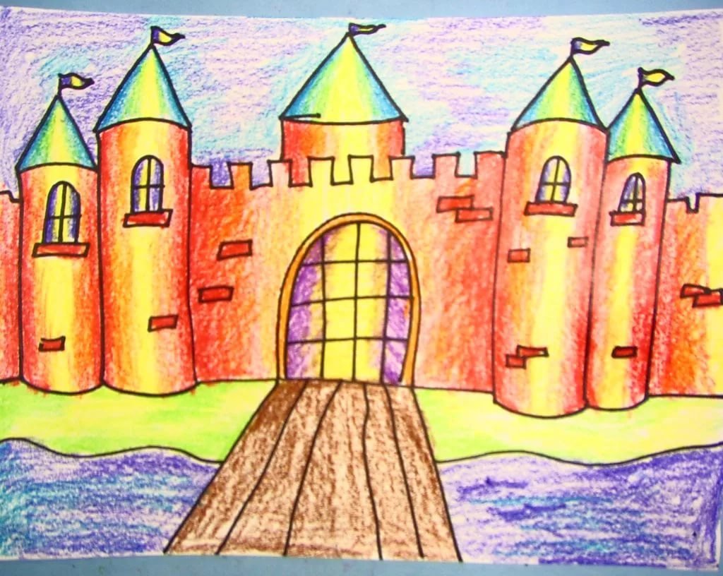 Детские рисунки замков