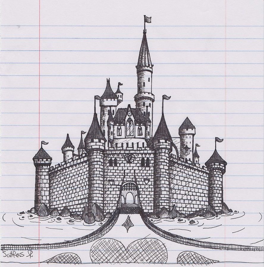 Красивые замки для рисования