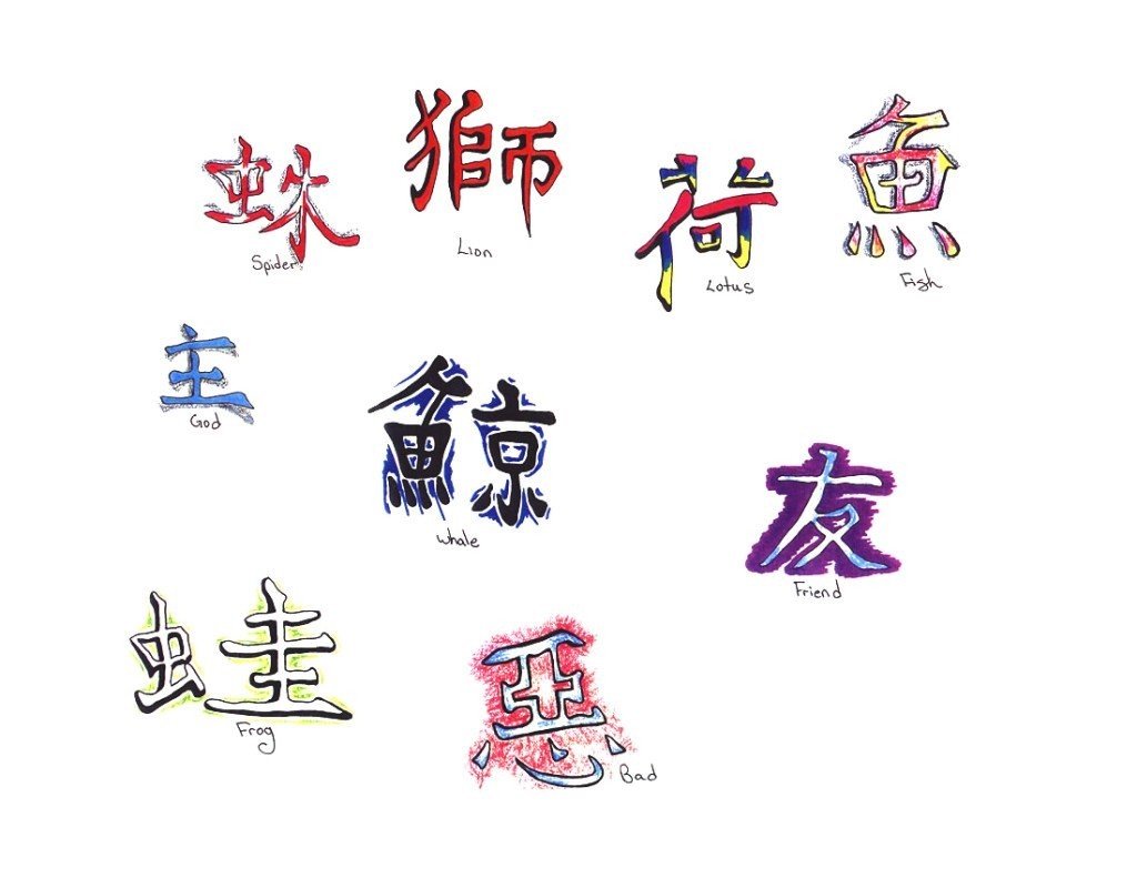 Китайские иероглифы рисунки