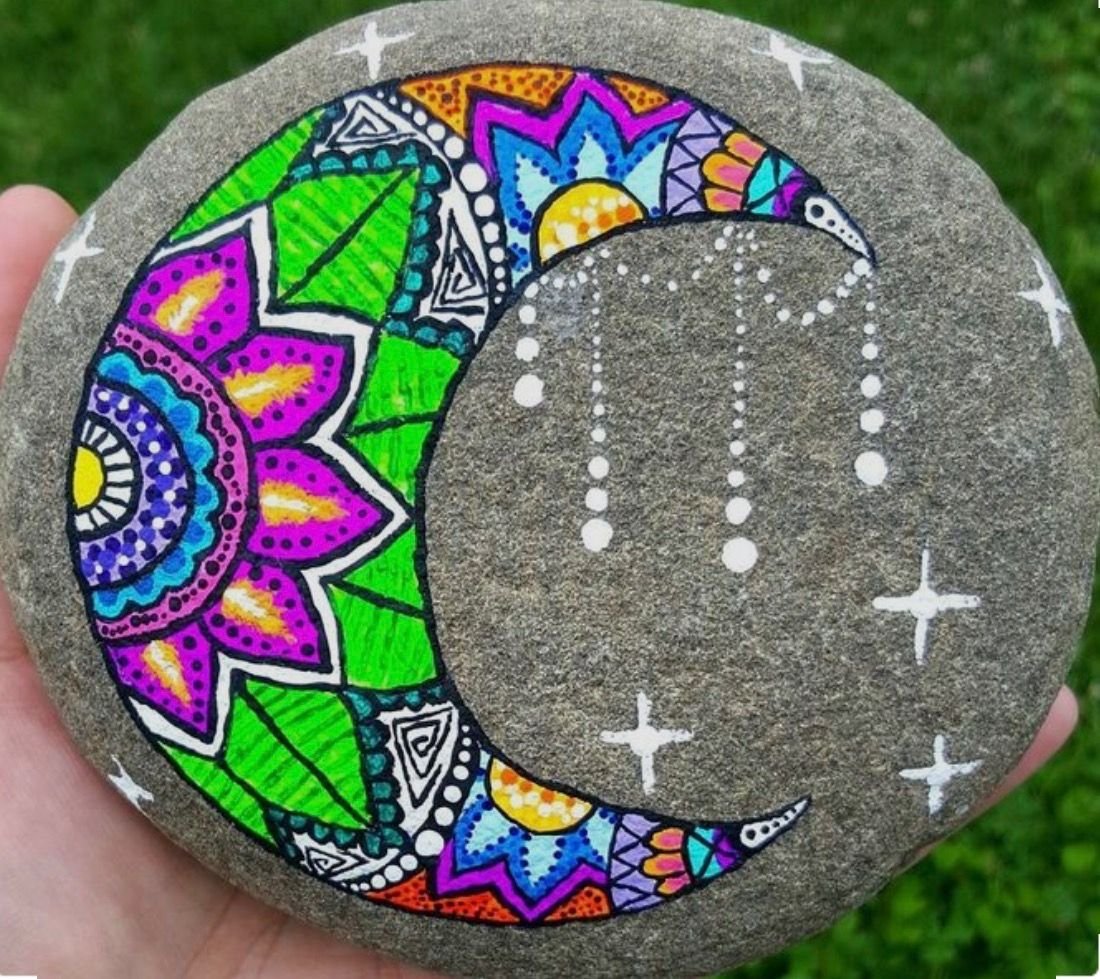 Рисование на круглых камнях