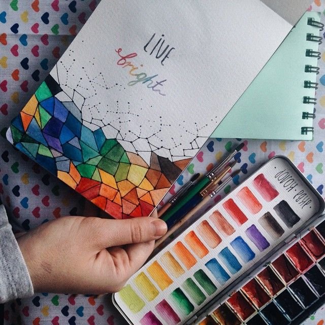 Идеи для личного дневника красками