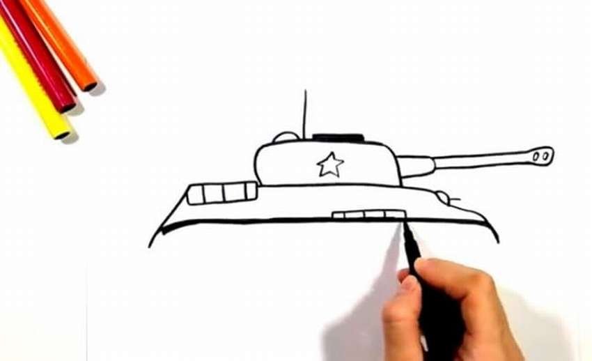 Рисунки фломастерами танки