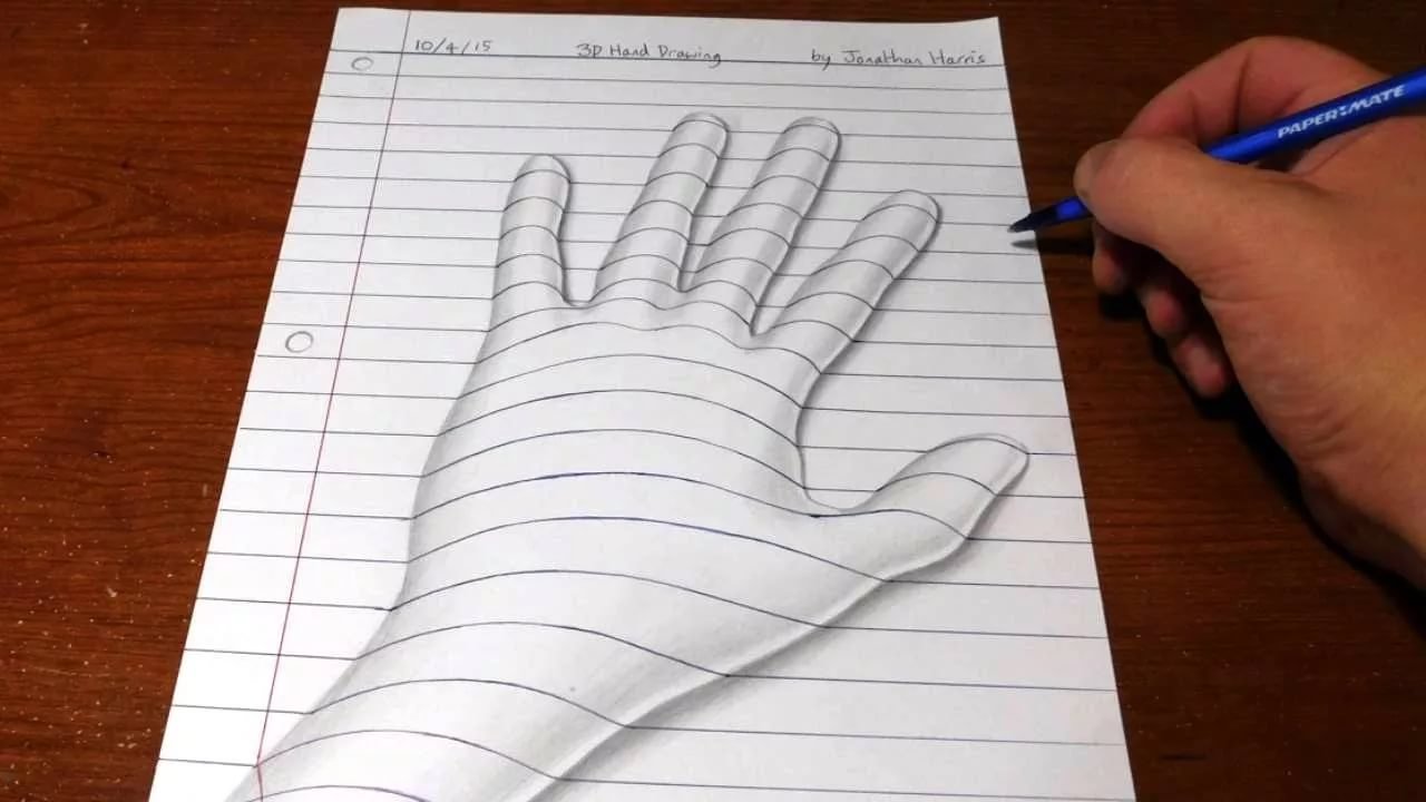 3d рисунок руки