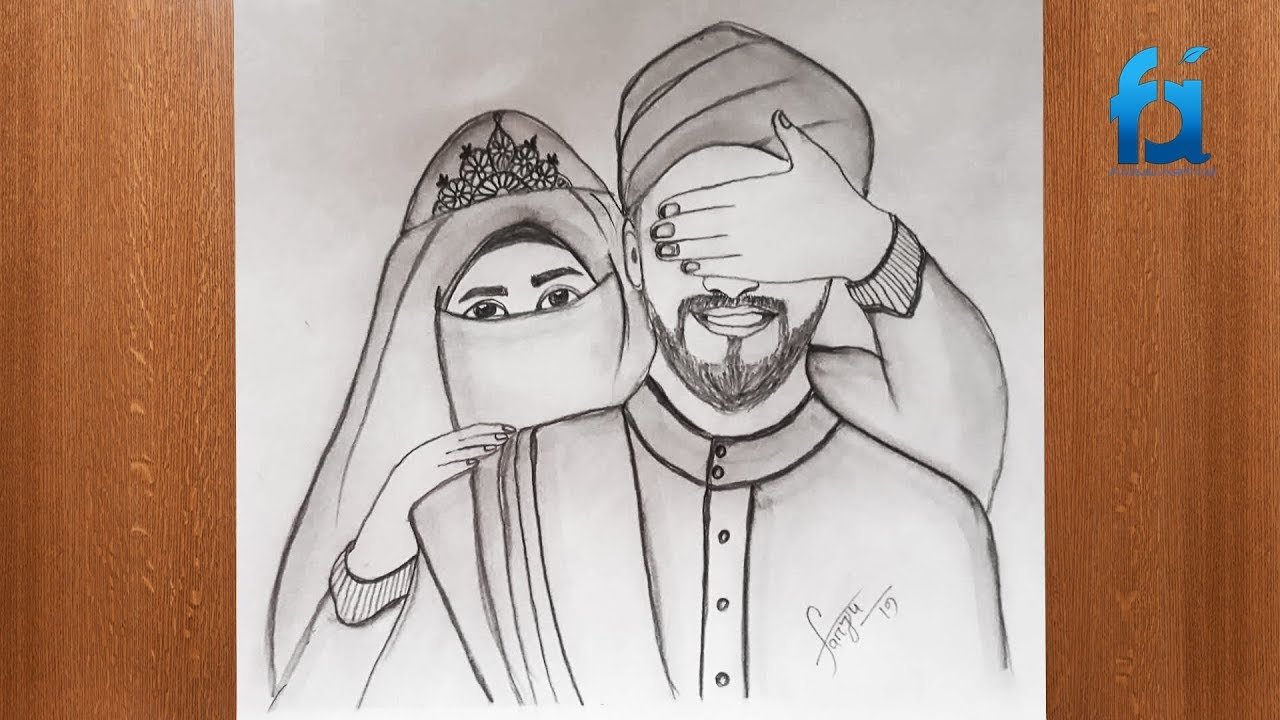 Мусульманские пары рисунки карандашом