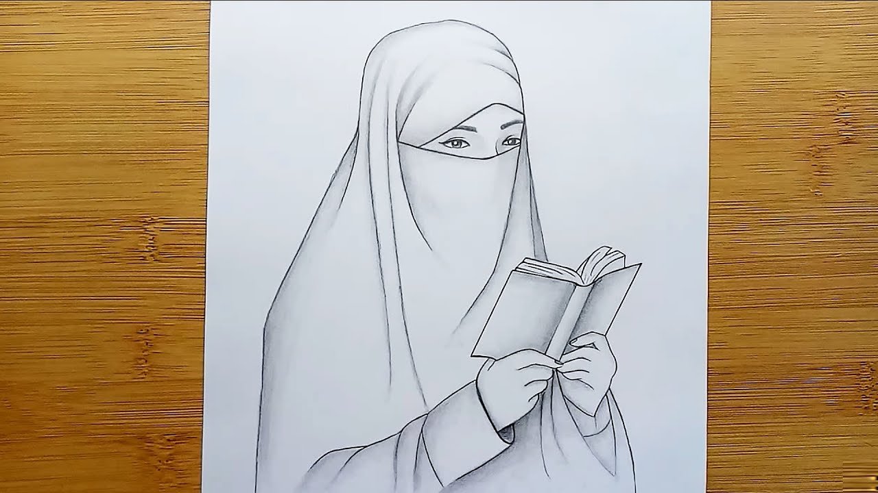 Рисунки для срисовки в хиджабе