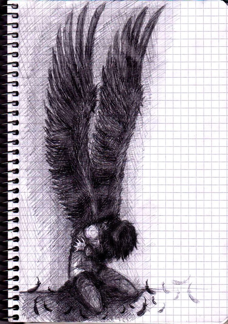 Падший ангел карандашом