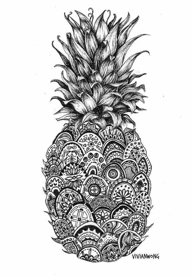 Зентангл ананас